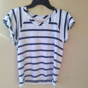 Chaser Striped Cap Sleeve T-Shirt size S